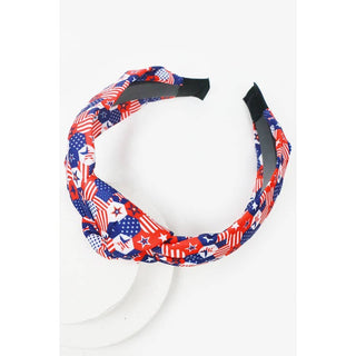 USA FLAG AMERICAN PATRIORIC AMERICANA TWISTED HEADBAND