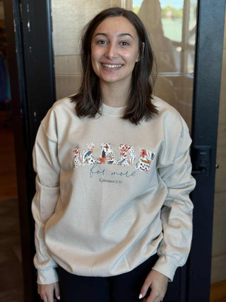 MADE FOR MORE CREW NECK – NATURAL SAND