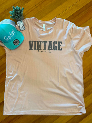 VINTAGE SOUL SOFT PINK COZY GRAPHIC TEE