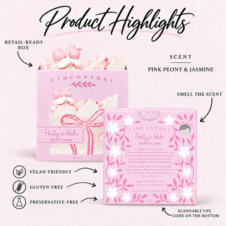 Pretty in Pink Vegan Boxed Soap with Pink Coquette Bow