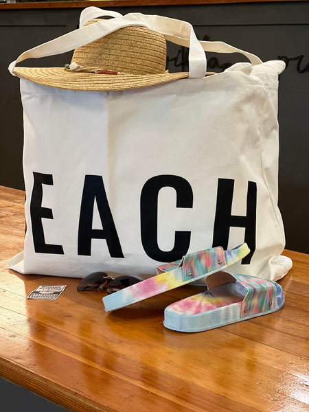 XL CANVAS BEACH TOTE BAG