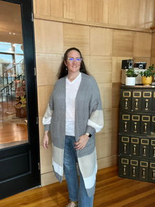 CHUNKY KNIT OVERSIZED COZY DUSTER CARDIGAN WITH POCKETS