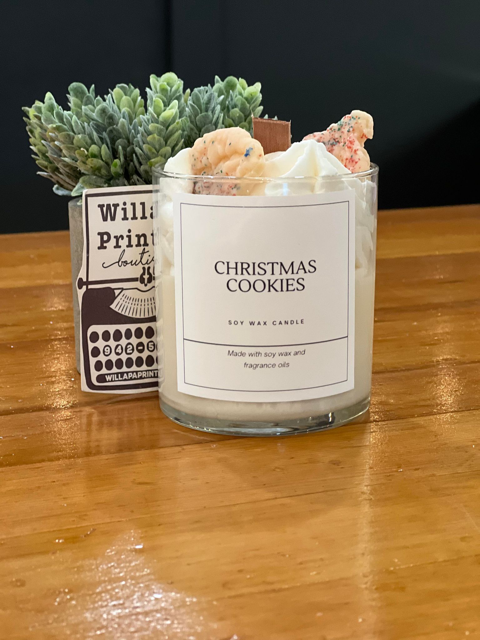 12 oz soy christmas cookie candle