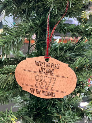 NO PLACE LIKE HOME 98577 ETCHED WOOD ORNAMENT