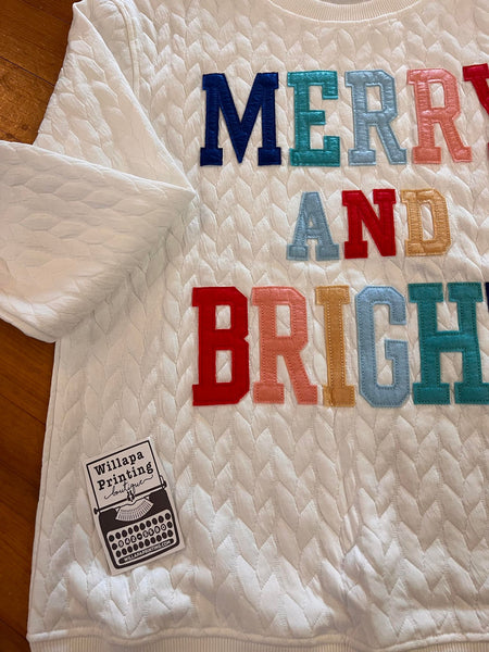MERRY AND BRIGHT HOLIDAY TOP
