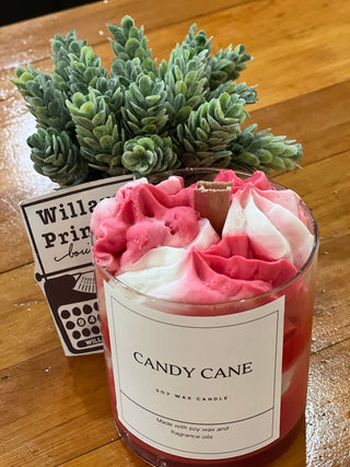 CANDY CANE ARTISAN 12OZ WOOD WICK SOY CANDLE