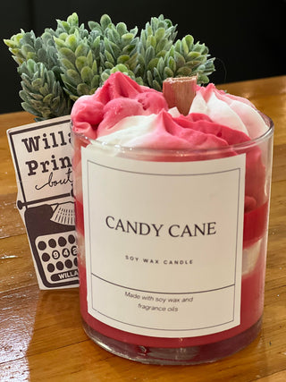 CANDY CANE ARTISAN 12OZ WOOD WICK SOY CANDLE