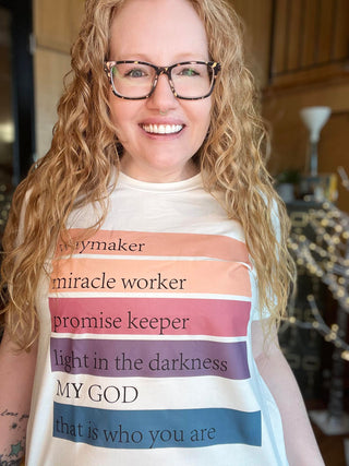 WAY MAKER, MIRACLE WORKER, PROMISE KEEPER GRAPHIC TEE