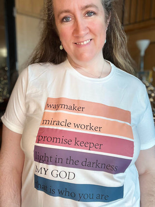 WAY MAKER, MIRACLE WORKER, PROMISE KEEPER GRAPHIC TEE