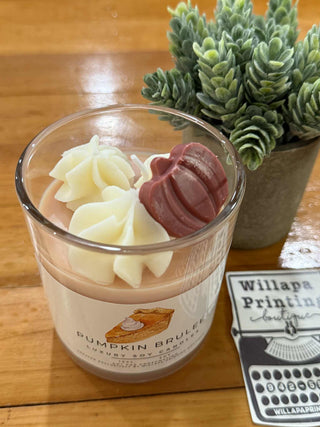 PUMPKIN BRULEE #WPB ARTISAN WHIPPED 10 OZ SOY CANDLE WITH INCLUSIONS