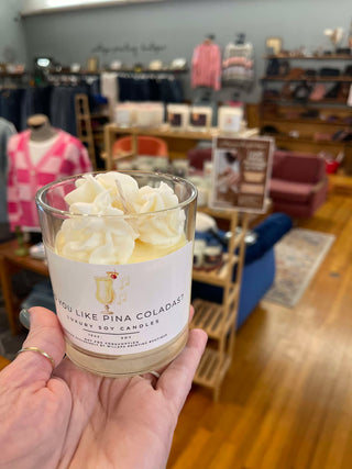 DO YOU LIKE PINA COLADAS? WHIPPED COLLECTION #WPB 10 OZ SOY CANDLE PINEAPPLE COCONUT