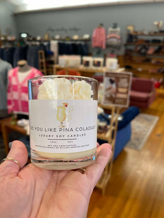 DO YOU LIKE PINA COLADAS? WHIPPED COLLECTION #WPB 10 OZ SOY CANDLE PINEAPPLE COCONUT