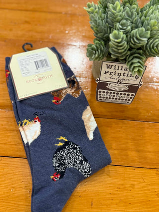 ADULT CRAZY CHICKEN LADY SOCKS