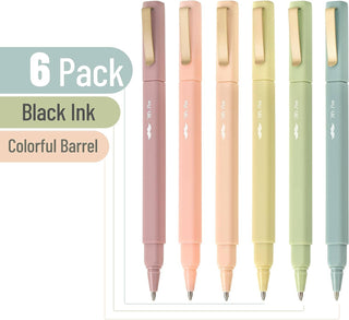BEAUTIFUL BLACK PENS 6 PACK FAST DRY MR. PEN