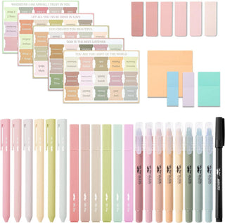 BIBLE JOURNALING KIT COMPLETE WITH PENS, STICKY NOTES, HIGHLIGHTER & TABS
