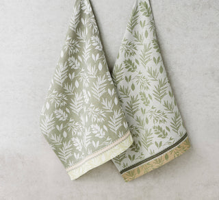 Garden Greens Jacquard Dishtowels