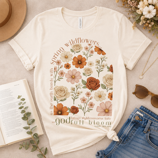 SPRING WILDFLOWERS BLOOM ISAIAH 61:1 GRAPHIC TEE