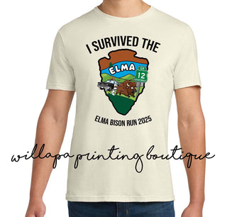 ELMA BISON RUN 2025 FUNNY TEE TSHIRT