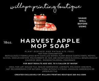 HARVEST APPLE #WPB 18 OZ. LUXURY MOP SOAP label