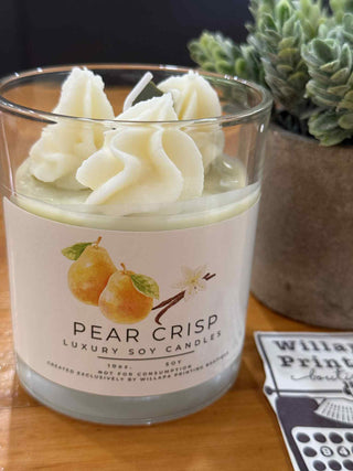 PEAR CRISP #WPB ARTISAN WHIPPED 10 OZ SOY CANDLE WITH INCLUSIONS