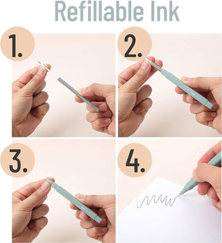 BEAUTIFUL BLACK PENS 6 PACK FAST DRY MR. PEN