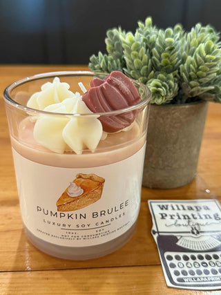 PUMPKIN BRULEE #WPB ARTISAN WHIPPED 10 OZ SOY CANDLE WITH INCLUSIONS