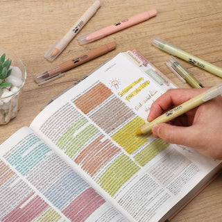 BIBLE COVER AND 24 PIECE JOURNALING KIT TABS, PENS & HIGHLIGHTERS