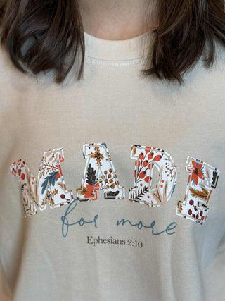 MADE FOR MORE CREW NECK – NATURAL SAND