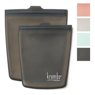 Krumbs Kitchen Silicone Storage Bags 2pack - Assorted