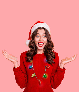 Lotsa LITES! Holiday Frost Bulb Necklace