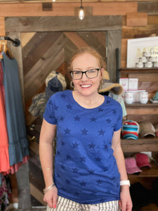 ROYAL BLUE STAR SHIRT- PLUS/REG