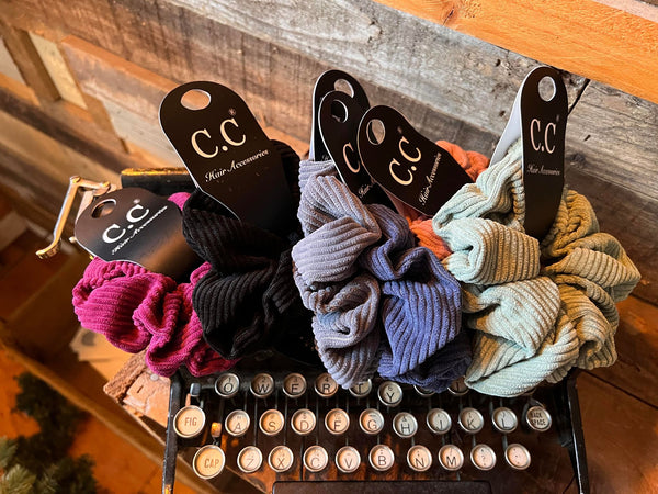 CORDUROY CC BRAND SCRUNCHIE