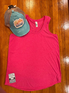 HOT PINK SUPER SOFT LADIES FIT TANK TOP