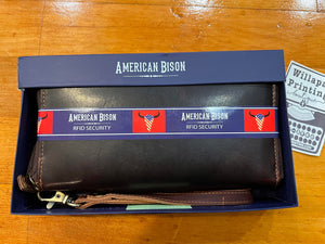 8203 DOUBLE ZIP BROWN WALLET