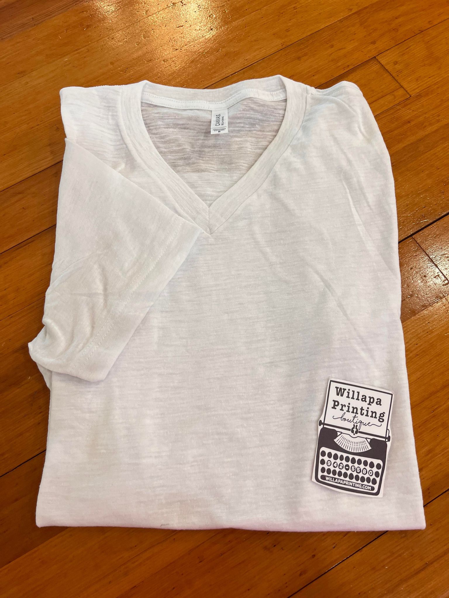 BASIC BELLA+CANVAS WHITE SLUB TEE