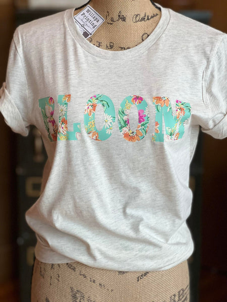 FLORAL PRINT "BLOOM" WPB BELLA+CANVAS GRAPHIC TEE